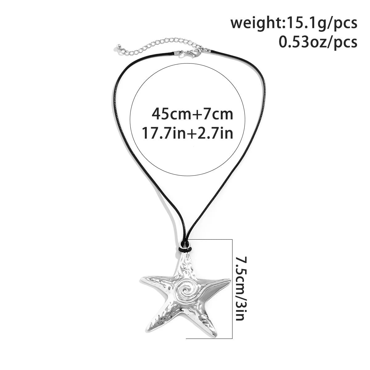 LioraNova™ Silver Star Pendant Necklace — Radiate Bold Cosmic Elegance