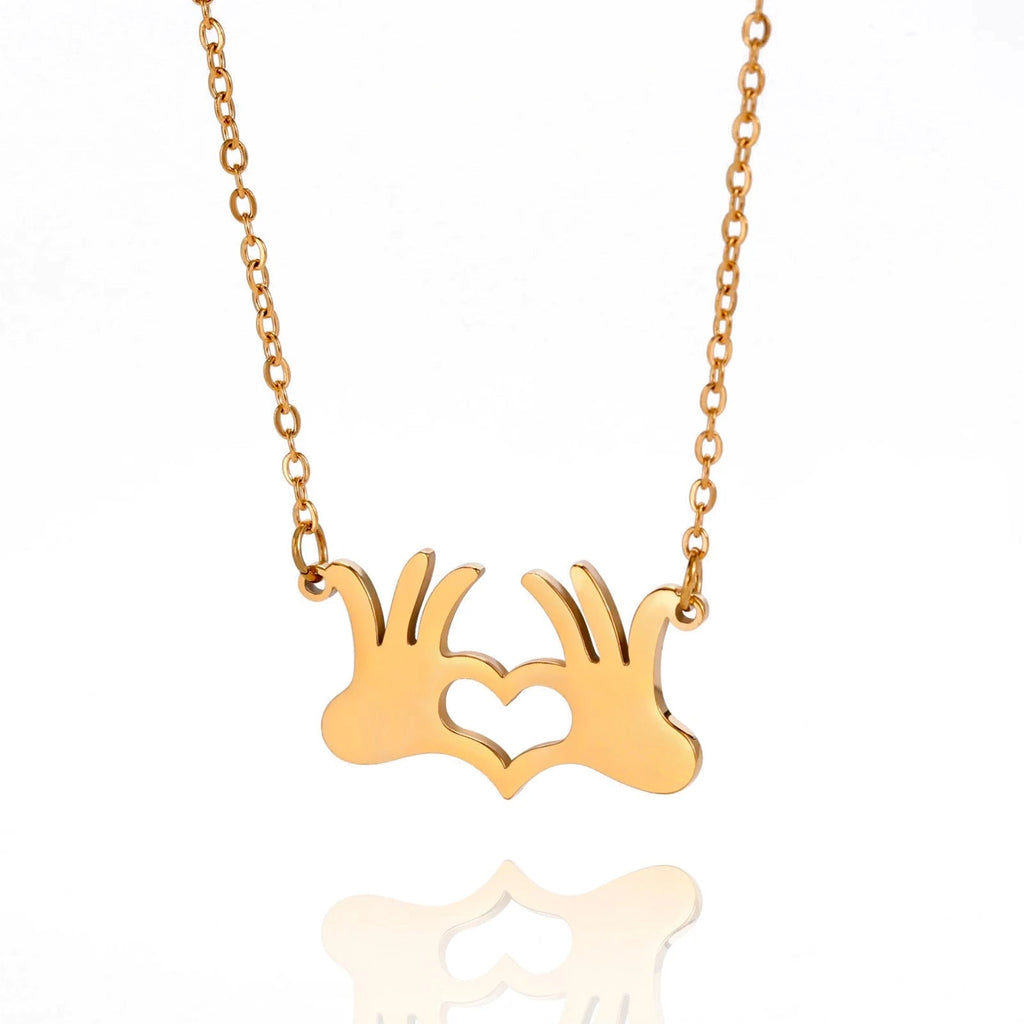 AvelaBond™ Hand Heart Necklace — Subtle Love, Everyday Elegance