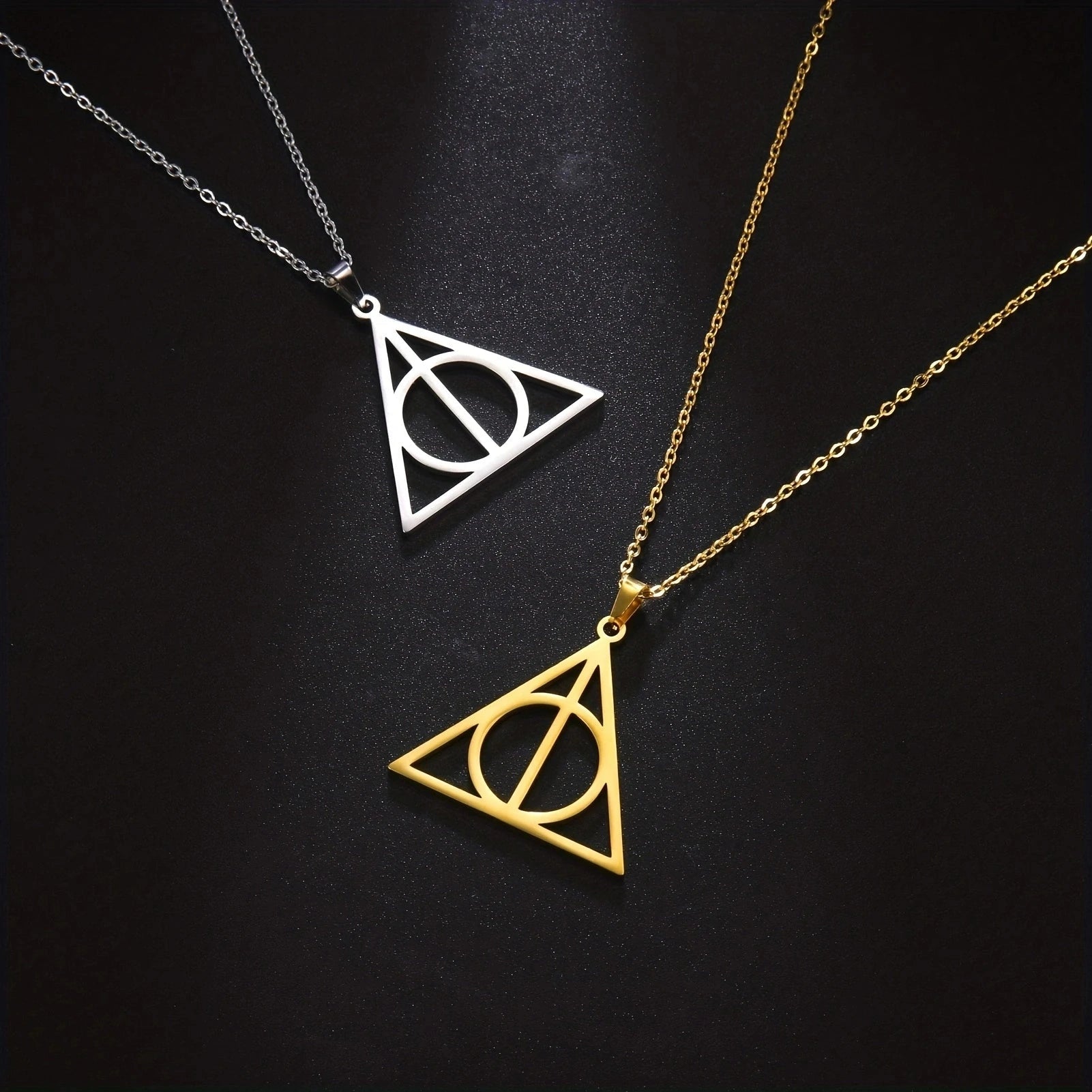 LioraLuxe™ Sterling Silver Deathly Hallows Pendant — Subtle Magic, Classic Shine