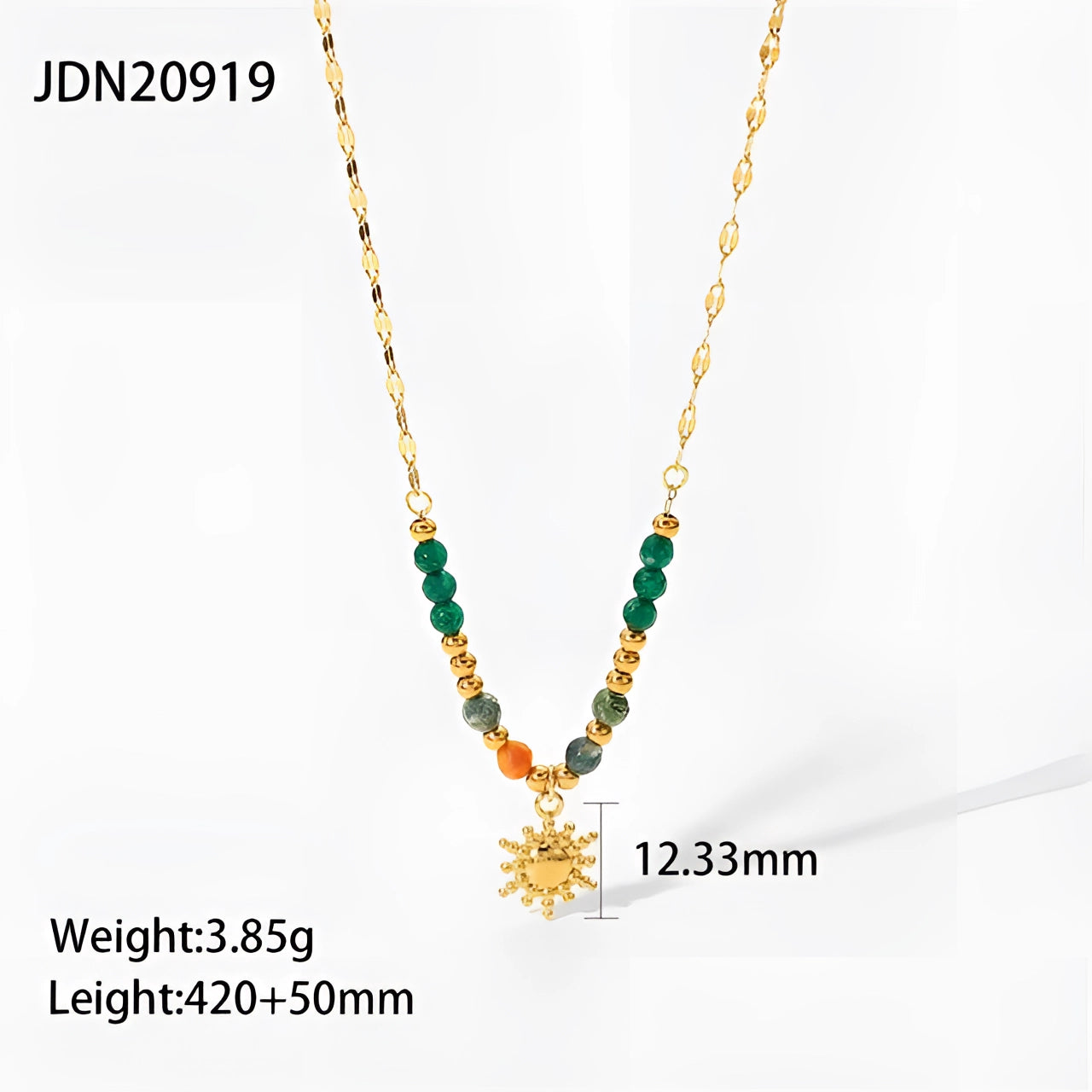 CelesteAura™ Beaded Sun Charm Necklace — Glow With Bohemian Warmth