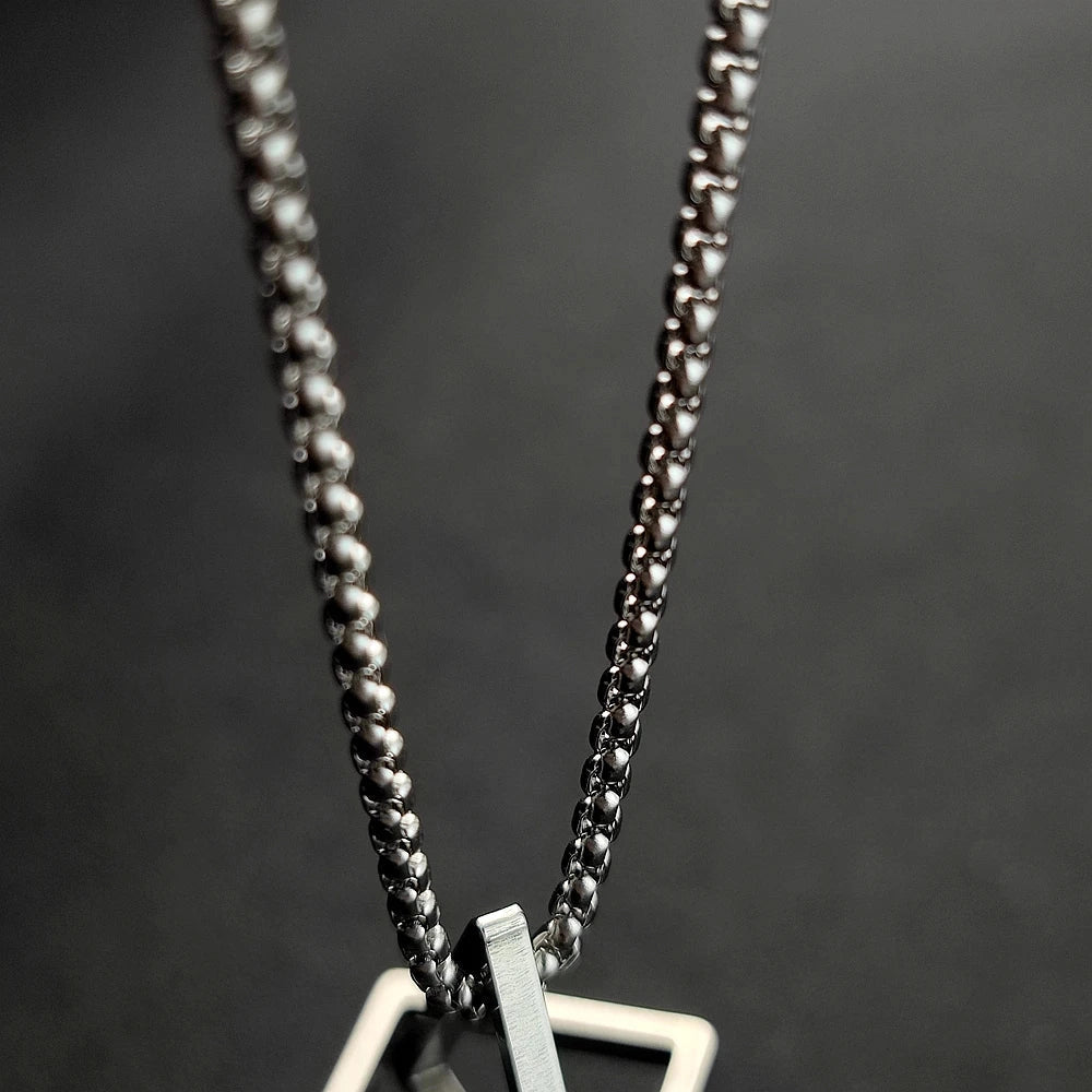 Avencea Geometric Silver Square Frame™ — Clean Lines, Timeless Edge