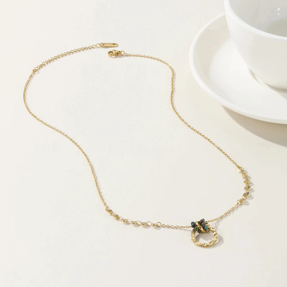 Aurelle™ Gold Circle Pendant — Radiate Refined, Effortless Elegance