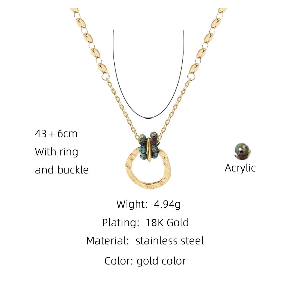 Aurelle™ Gold Circle Pendant — Radiate Refined, Effortless Elegance
