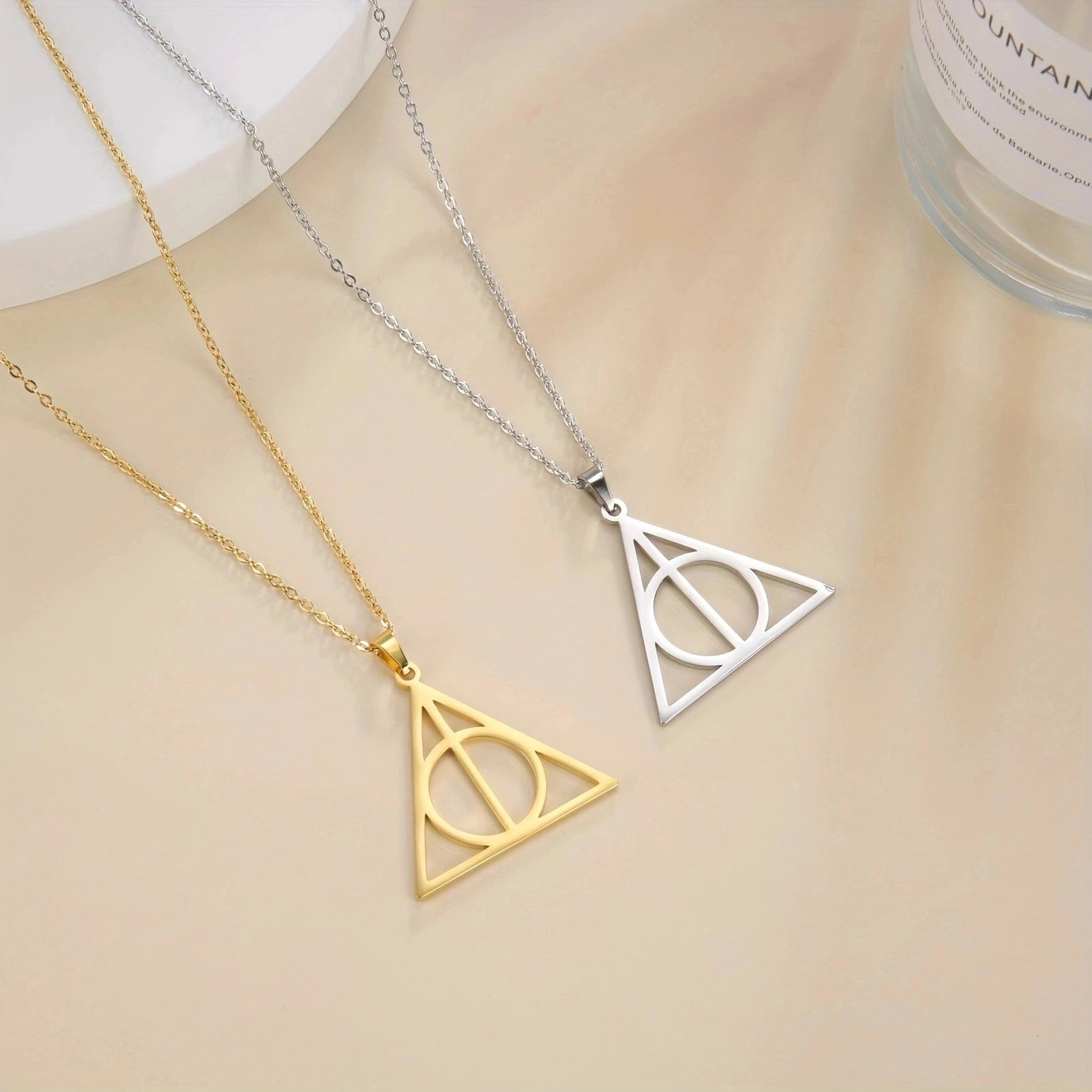 LioraLuxe™ Sterling Silver Deathly Hallows Pendant — Subtle Magic, Classic Shine