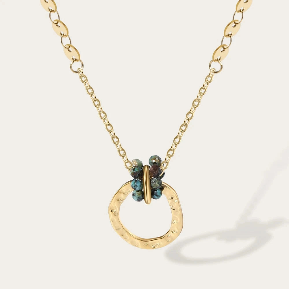 Aurelle™ Gold Circle Pendant — Radiate Refined, Effortless Elegance