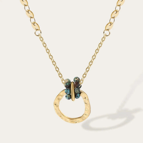 Aurelle™ Gold Circle Pendant — Radiate Refined, Effortless Elegance
