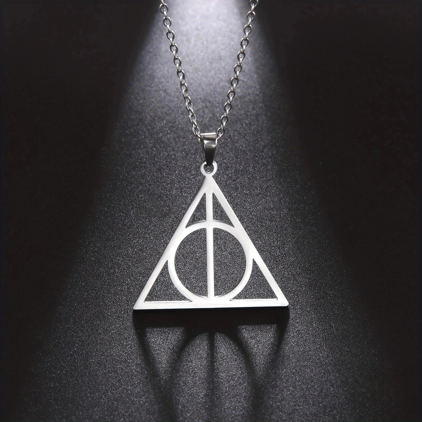 LioraLuxe™ Sterling Silver Deathly Hallows Pendant — Subtle Magic, Classic Shine