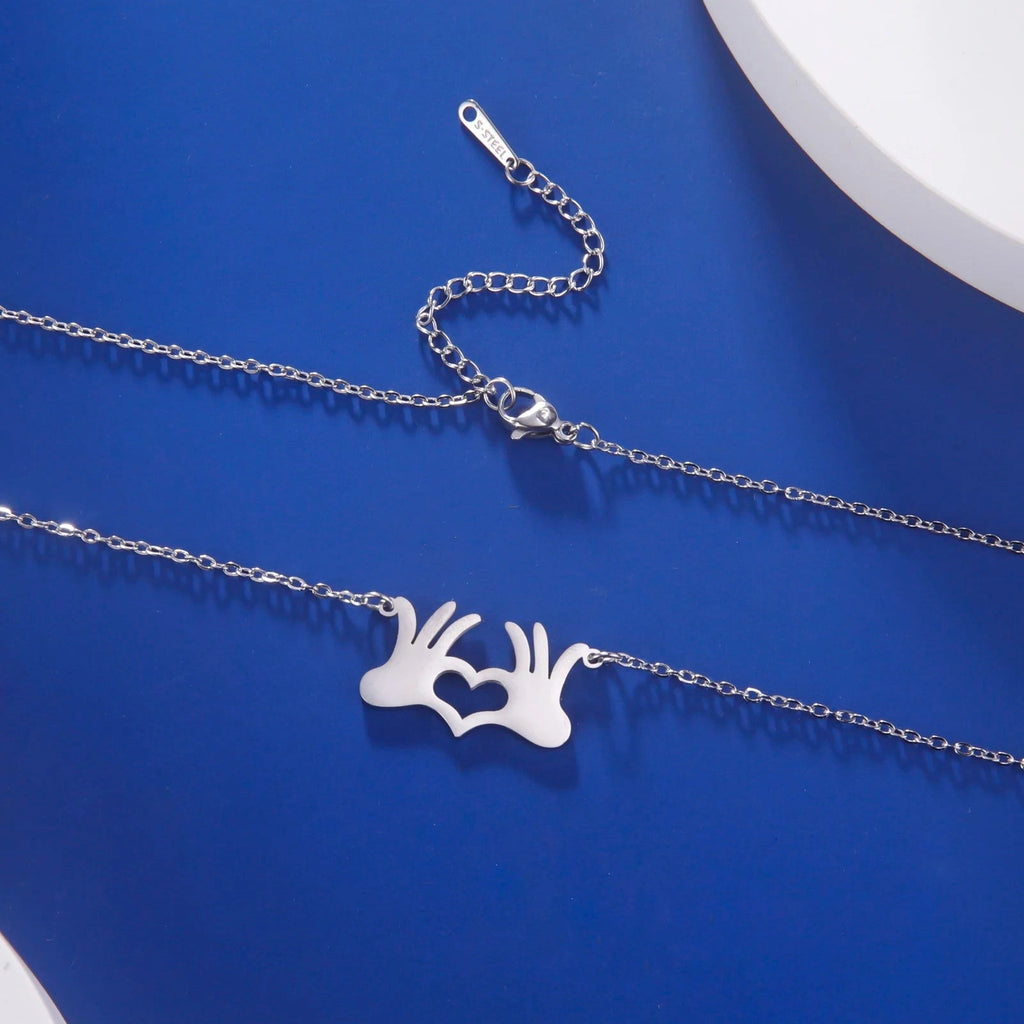 AvelaBond™ Hand Heart Necklace — Subtle Love, Everyday Elegance