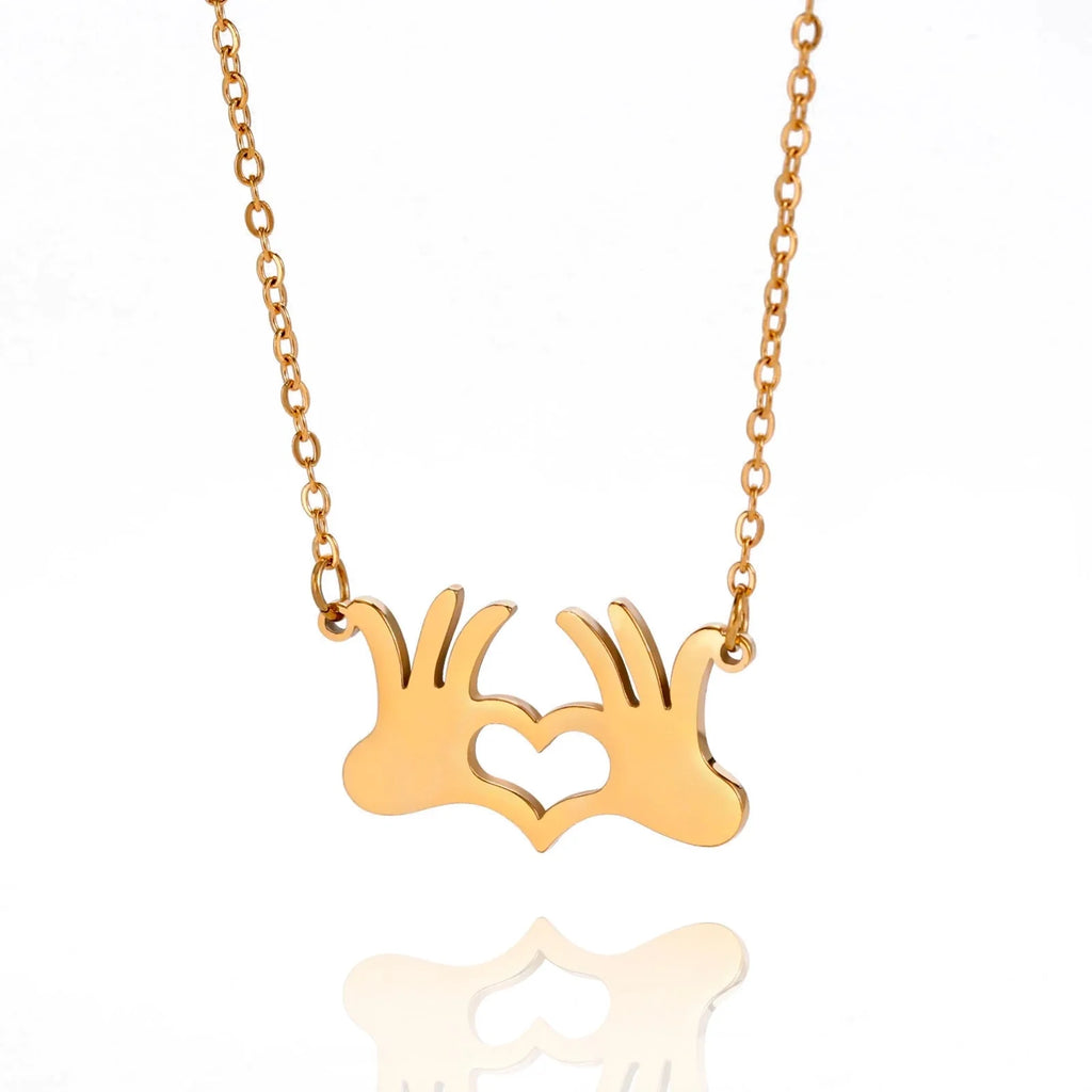 AvelaBond™ Hand Heart Necklace — Subtle Love, Everyday Elegance