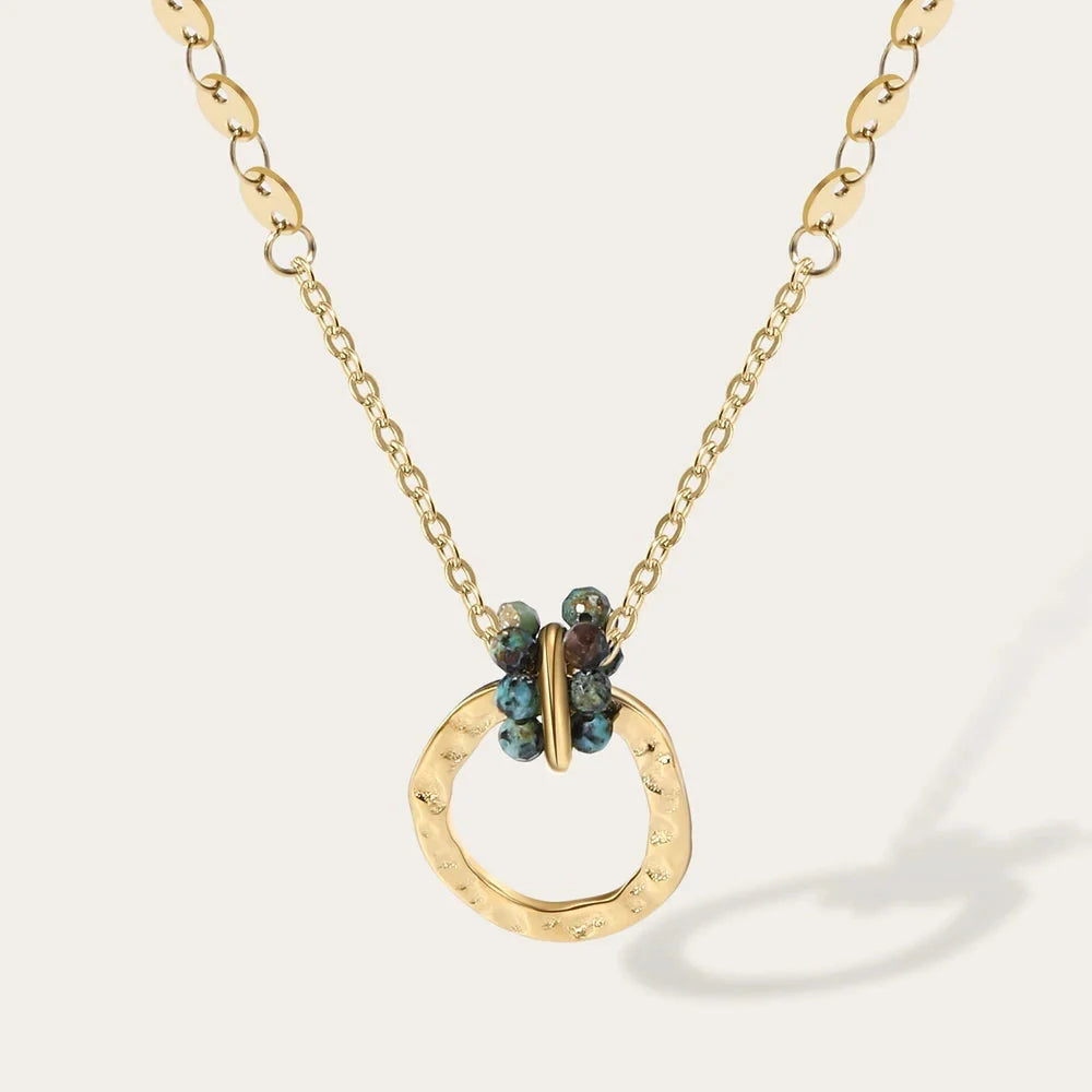 Aurelle™ Gold Circle Pendant — Radiate Refined, Effortless Elegance