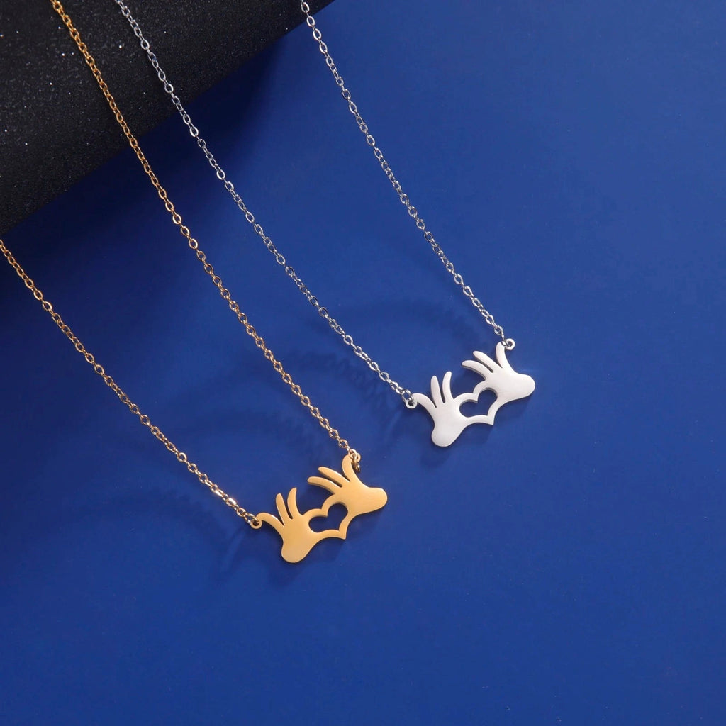 AvelaBond™ Hand Heart Necklace — Subtle Love, Everyday Elegance