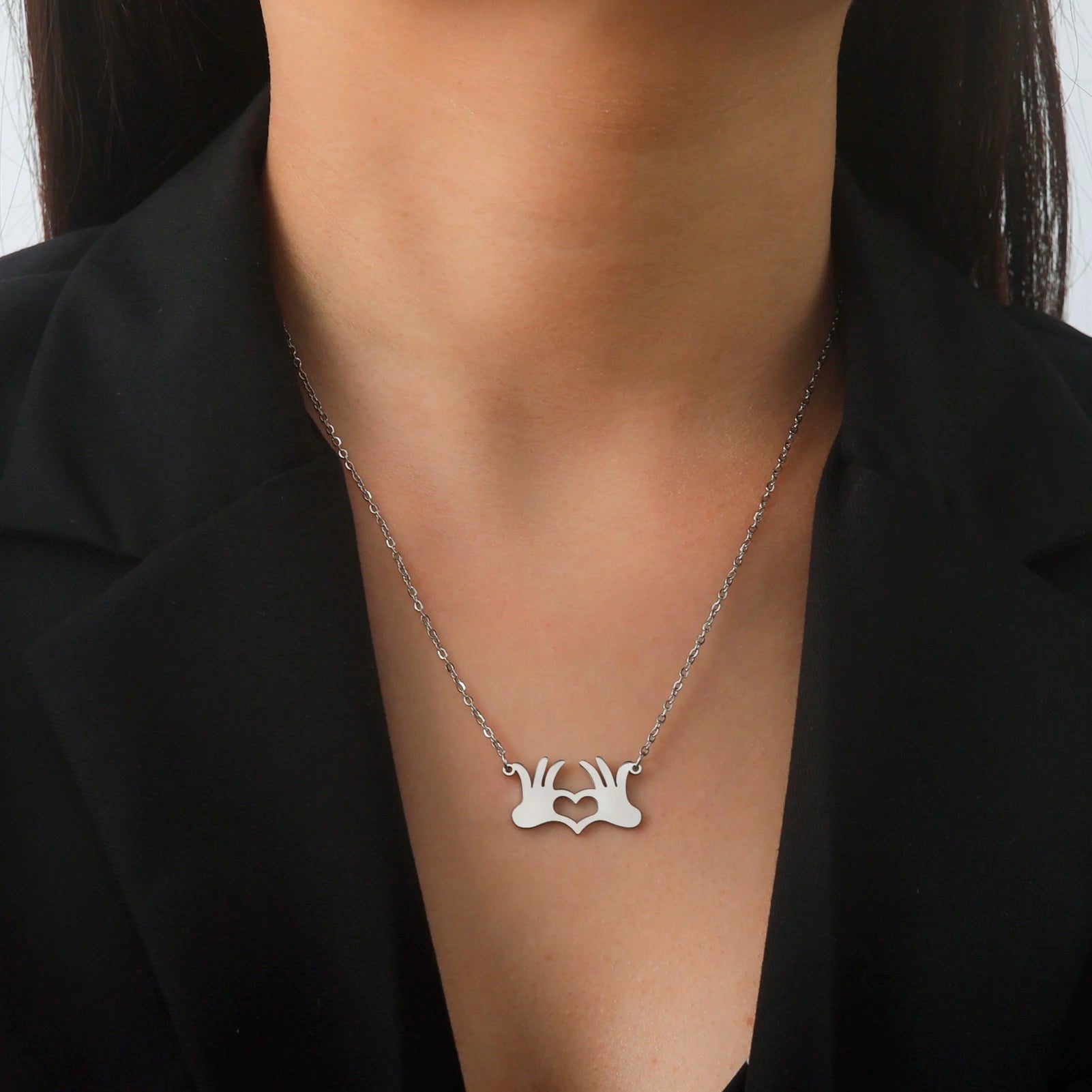 AvelaBond™ Hand Heart Necklace — Subtle Love, Everyday Elegance