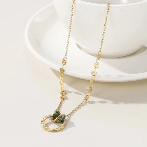 Aurelle™ Gold Circle Pendant — Radiate Refined, Effortless Elegance